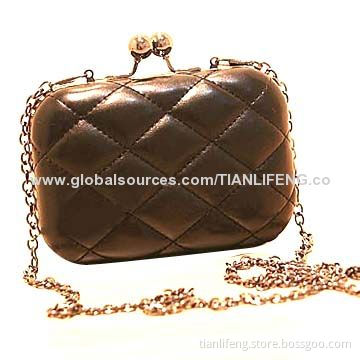 Female PU wallet, long chain, suitable for evening party